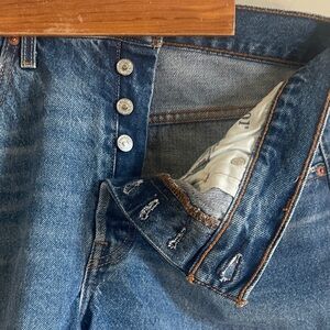 Levi's Distressed Blue Denim Shorts